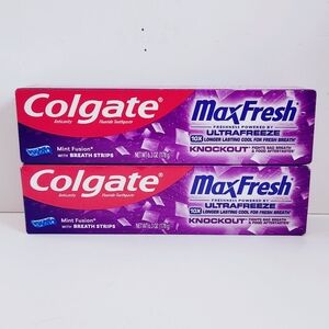 ⭐4/$15 Colgate Max Fresh with Whitening Knockout Toothpaste Mint Fusion